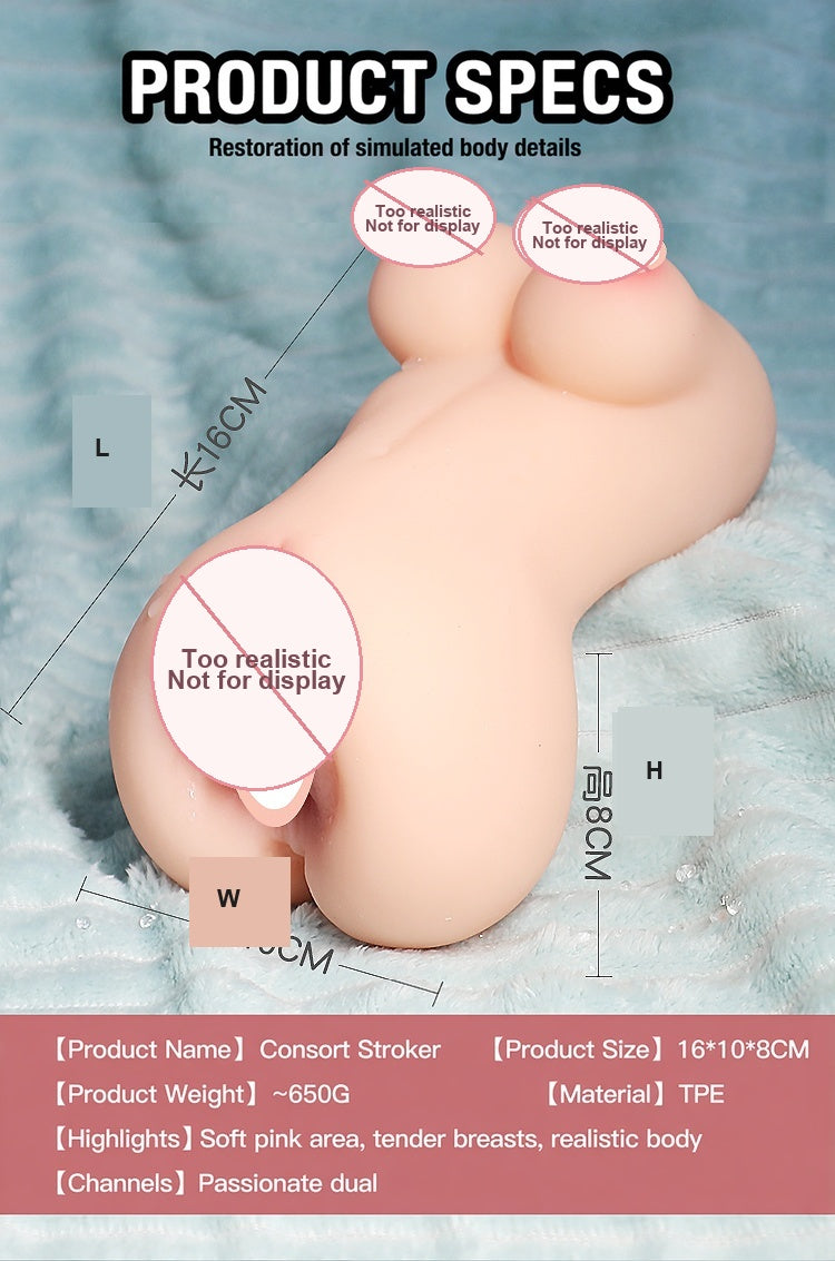 Passion Mini Torso Three-Entry Masturbator